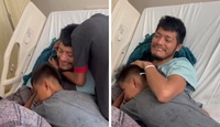 Crisanto se mostró feliz de ver a su familia tras ser rescatado de su naufragio |