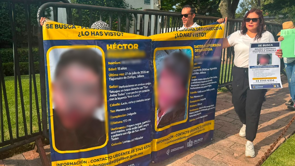 Las familias de Bruno y Héctor llevaron se manifestaron y bloquearon calles para exigir la localización de ambos adolescentes