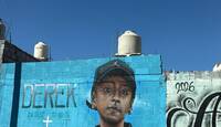 El homenaje permanece en una de las calles de la colonia Lomas del Refugio. \ Kevin Carranza