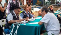 Jornadas de Asesoría Jurídica contra el despojo se instalaron en el Parque Arboledas (Pilares), ubicado en la colonia Del Valle Centro. / Cuartoscuro