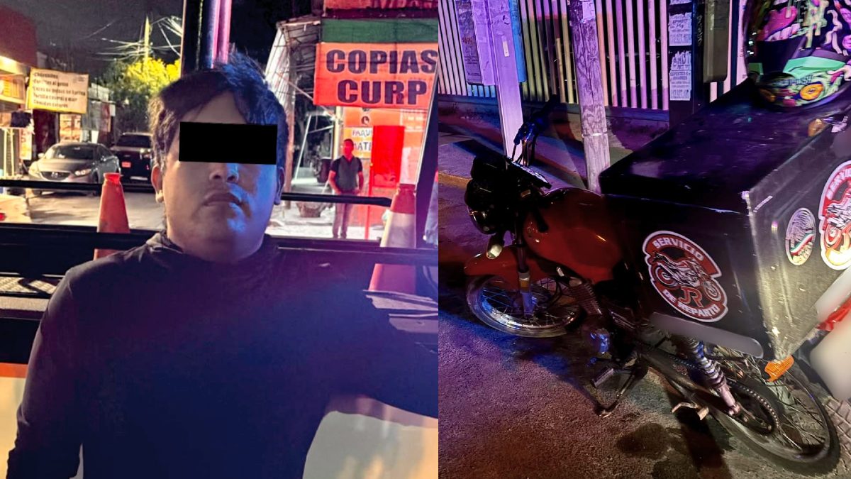 La unidad roja asegurada sobre la avenida San Rafael.