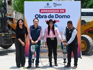 Entre las acciones destaca la pavimentación de tres calles en la colonia Villa Jardín.