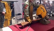 Las esquirlas de la escopeta terminaron impactando a asistentes y espectadores de la jornada de desarme