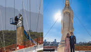 Instalan Virgen en el Puente Río Santa Catarina