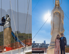 Instalan Virgen en el Puente Río Santa Catarina