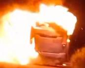 El reporte del incendio de la unidad fue reportado por atendido por elementos de seguridad | Cortesía