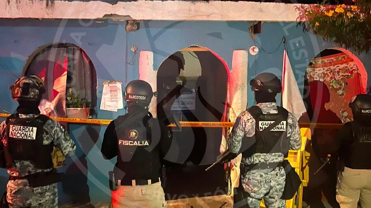 El inmueble intervenido quedó asegurado por la Fiscalía