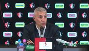 Hernán Crespo habla en conferencia de prensa sobre el triunfo de Atlas ante Tigres en su 110 aniversario.