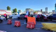 Familiares y conocidos de América Pamela Colotl Varela bloquean la circulación en la caseta de la autopista Puebla-Atlixco / Héctor Rosas