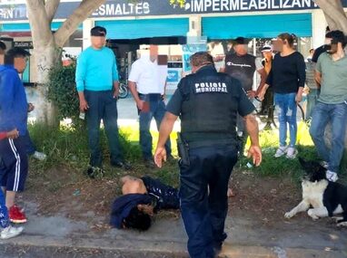 Una multitud logró someter a Marco Fidel para tratar de cobrar justicia de mano propia / Ana Laura Vásquez