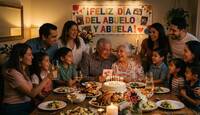 En el Día del Abuelo las familias se reúnen para celebrar a los adultos mayores | Imagen generada con Gemini