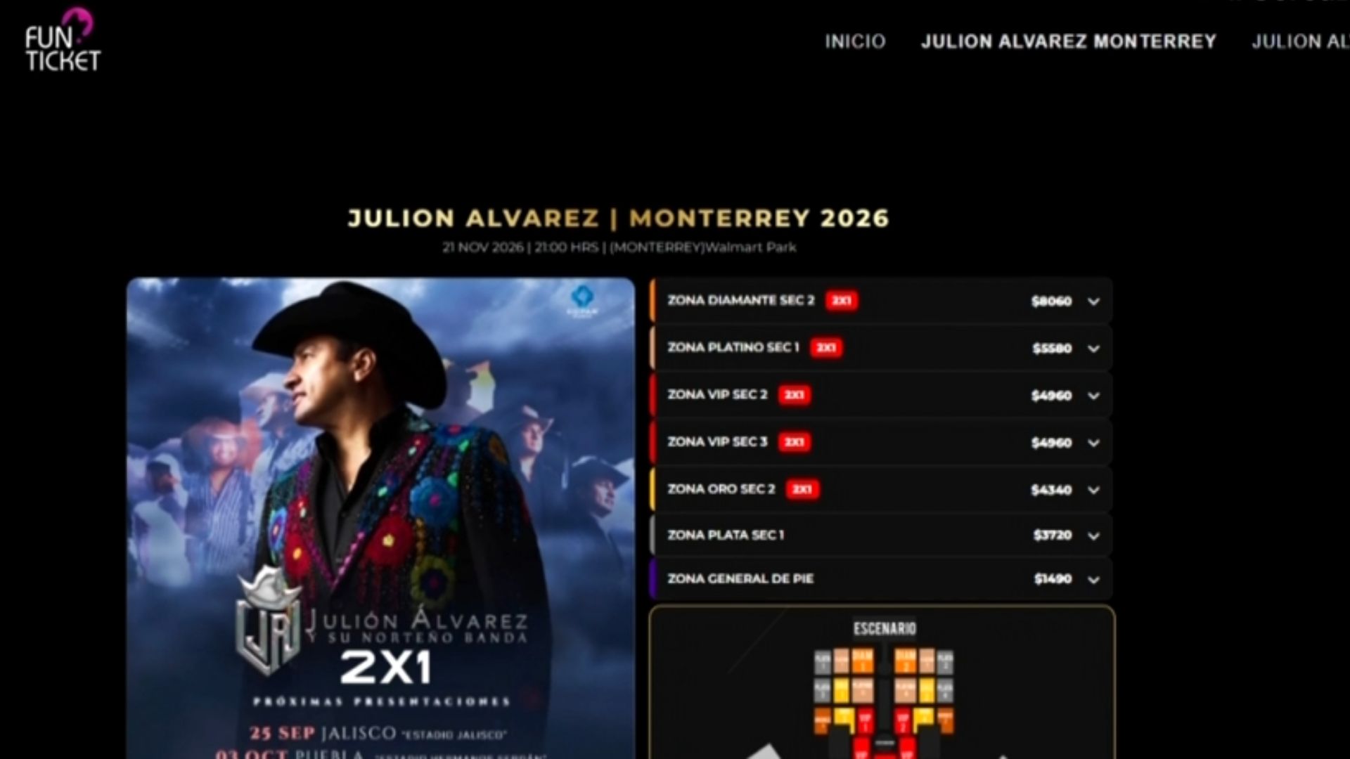 Alertan por fraude con boletos para concierto de Julión Álvarez en Monterrey