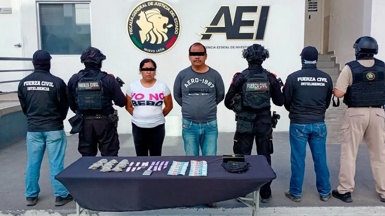 Cae pareja de presuntos generadores de violencia con marihuana y cocaína en Guadalupe