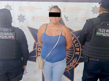 Mujer es arrestada tras exigir con amenazas el pago de una deuda en Guadalupe, Nuevo León