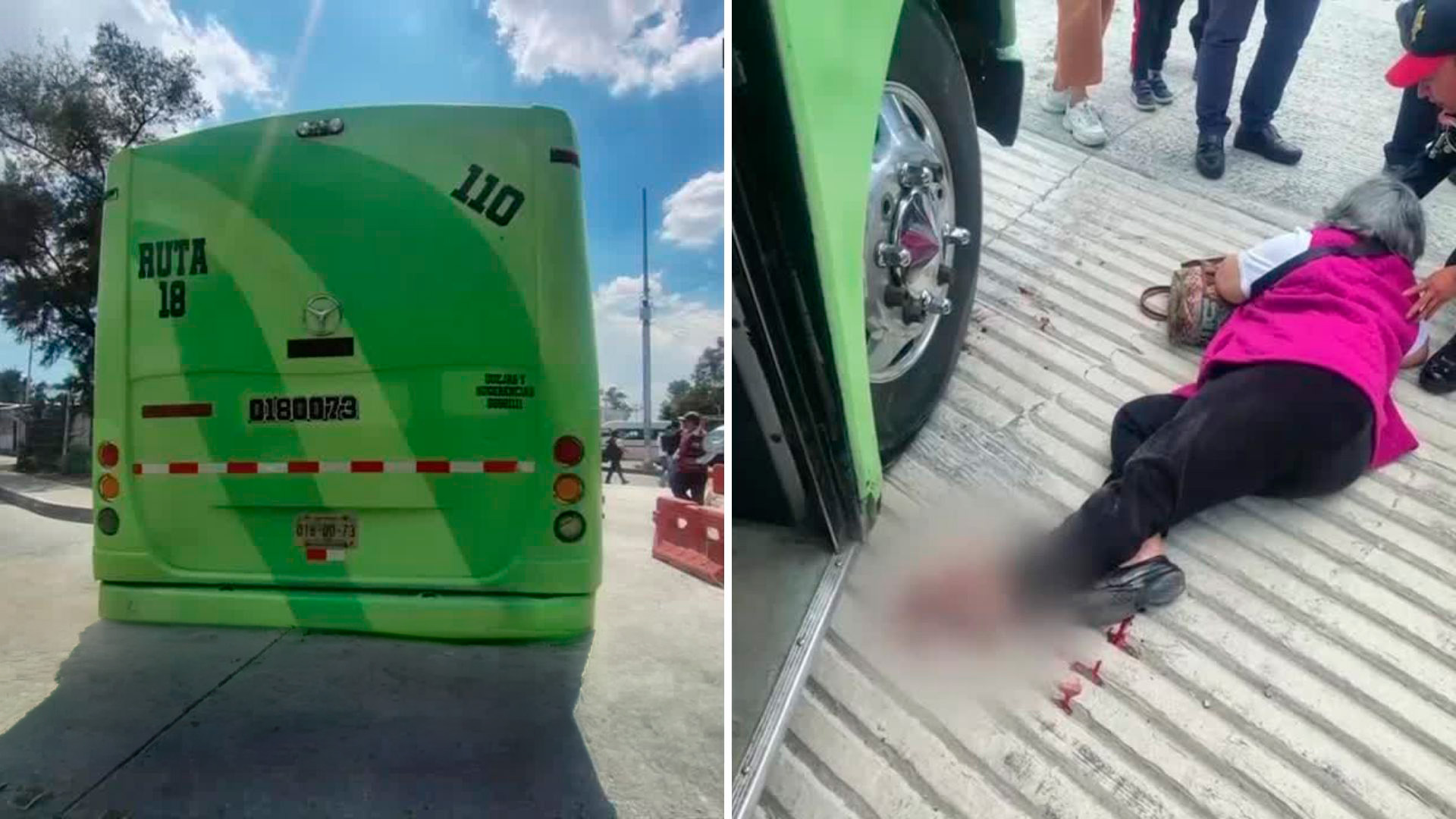 Adulta mayor es arrollada por chofer que manejaba distraído con celular; autoridades no actúan
