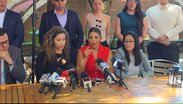 En conferencia de prensa, Paula Fajardo condenó los actos cometidos por su expareja y aseguró que no le concedería el perdón.| Guillermo Hinojosa