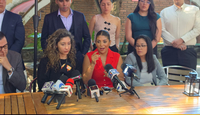 En conferencia de prensa, Paula Fajardo condenó los actos cometidos por su expareja y aseguró que no le concedería el perdón.| Guillermo Hinojosa