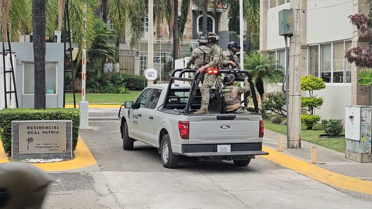 El despliegue de las fuerzas de seguridad se concentró en el cruce de las calles Frida Kahlo y Salatitán