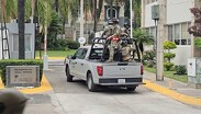 El despliegue de las fuerzas de seguridad se concentró en el cruce de las calles Frida Kahlo y Salatitán