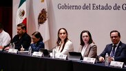Libia Dennise, gobernadora del estado de Guanajuato  y Emilia Esther Calleja, directora general paraestatal de la CFE
