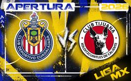 Chivas y Tijuana se enfrentan por la  jornada 5 del Apertura 2026 en la Liga MX