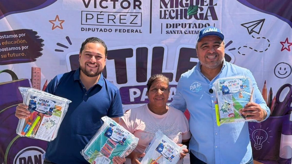 Familias de Santa Catarina recibirán paquetes de útiles escolares como parte de una iniciativa impulsada por los diputados