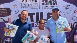 Familias de Santa Catarina recibirán paquetes de útiles escolares como parte de una iniciativa impulsada por los diputados