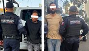 Detienen a hombres con arma de fuego y sustancias ilícitas en Guadalajara y Tlaquepaque.