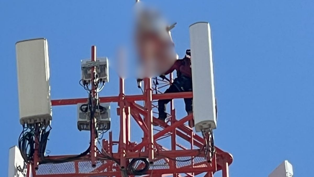Un hombre que subió a una antena generó momentos de tensión en García, mientras autoridades trabajaban para ponerlo a salvo.