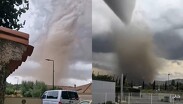 Imágenes del impresionante tornado han circulado por redes sociales. | Denis Maréchal & Xina Lisan vía X.