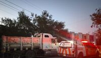 Padre e hijo resultaron lesionados por quemaduras luego de que un flamazo los alcanzara