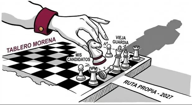 Sheinbaum dio un manotazo sobre la mesa que redefine las reglas del juego en Morena. | Imagen Generada con inteligencia artificial.