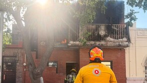 Incendio en la calle Álvaro Obregón.