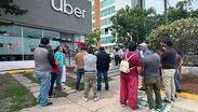 Manifestación de choferes de Uber y DiDi en Guadalajara