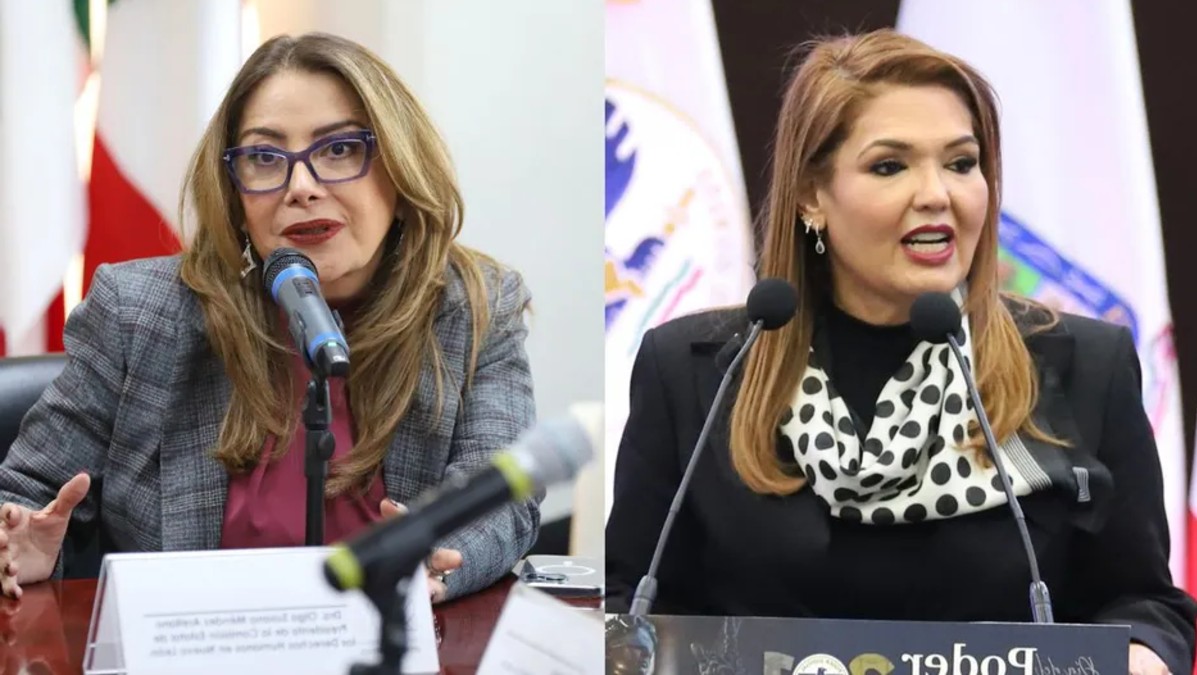 Susana Méndez presidenta de la CEDH y Laura Perla Córdova, magistrada presidenta del Poder Judicial.