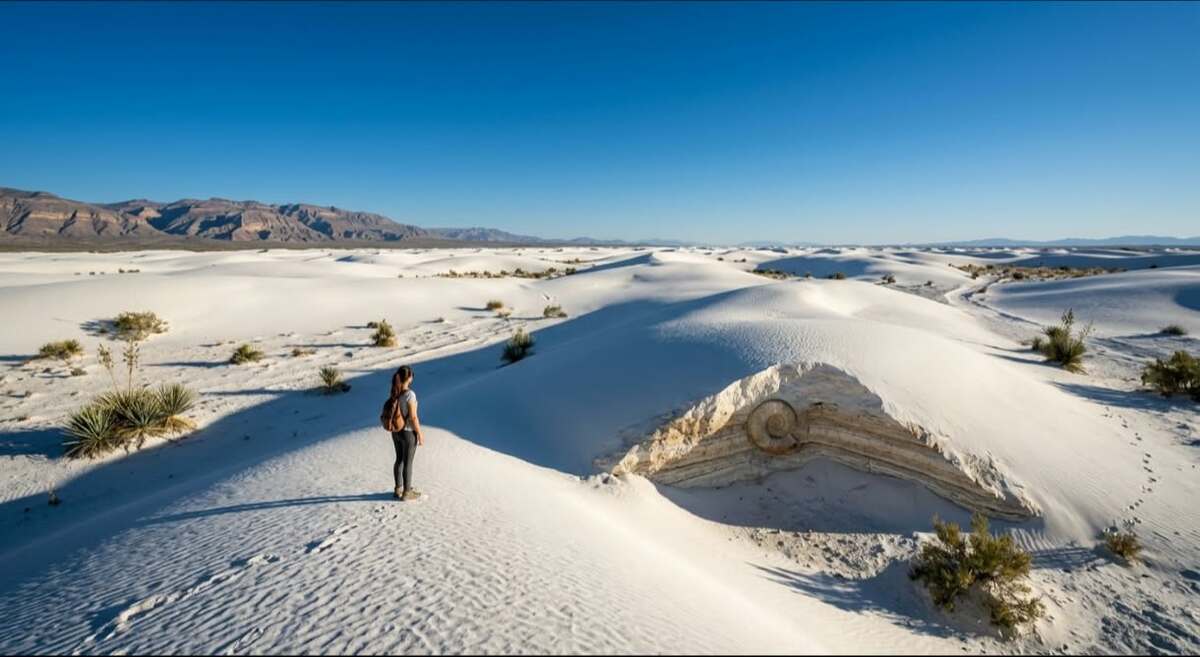 El Castillo es uno de los montículos de yeso más llamativos y alcanza aproximadamente 12 metros de altura. \ Imagen temática generada por IA gemini