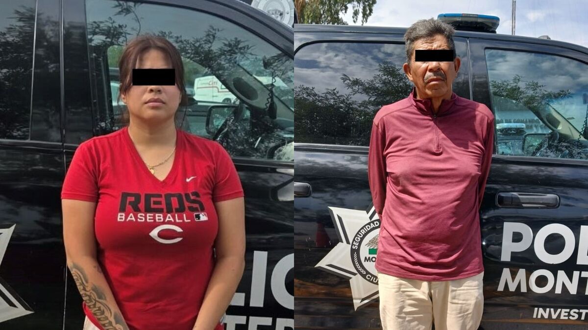 Detienen a pareja por presunto robo de cadena de oro en Monterrey