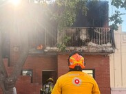 Incendio en la calle Álvaro Obregón.