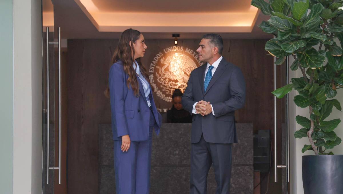 Libia Dennise García Muñoz, gobernadora del estado de Guanajuato y  Omar García Harfuch, Secretario de Seguridad y Protección Ciudadana