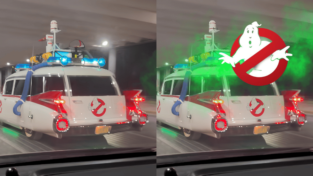 Captan replica de auto de cazafantasmas en Monterrey