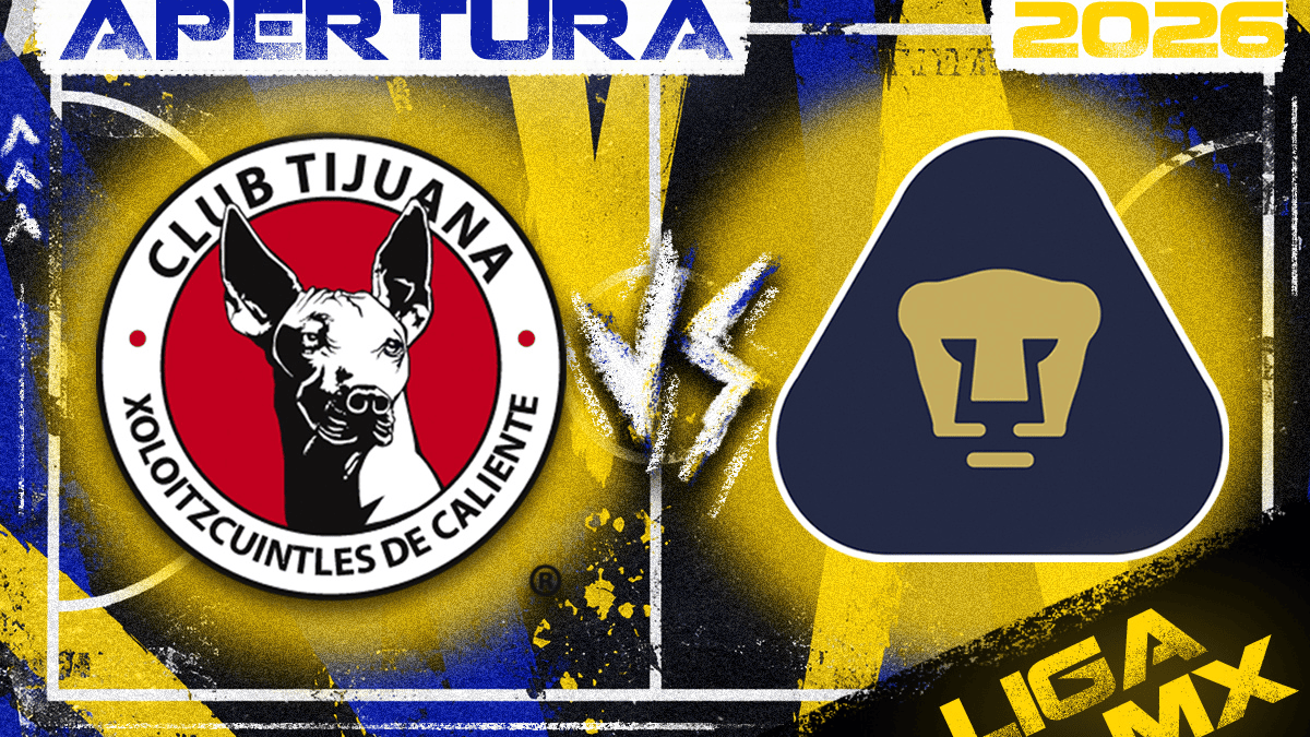Xolos recibe a Pumas en el Estadio Caliente por la Jornada 6 del Apertura 2026.