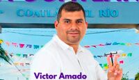 Víctor Manuel Amado de León en Mazatepec participó como candidato a la presidencia municipal de Coatlán del Río.