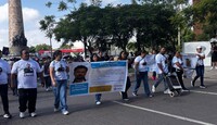 Los colectivos marcharon hacia el Palacio de Gobierno.