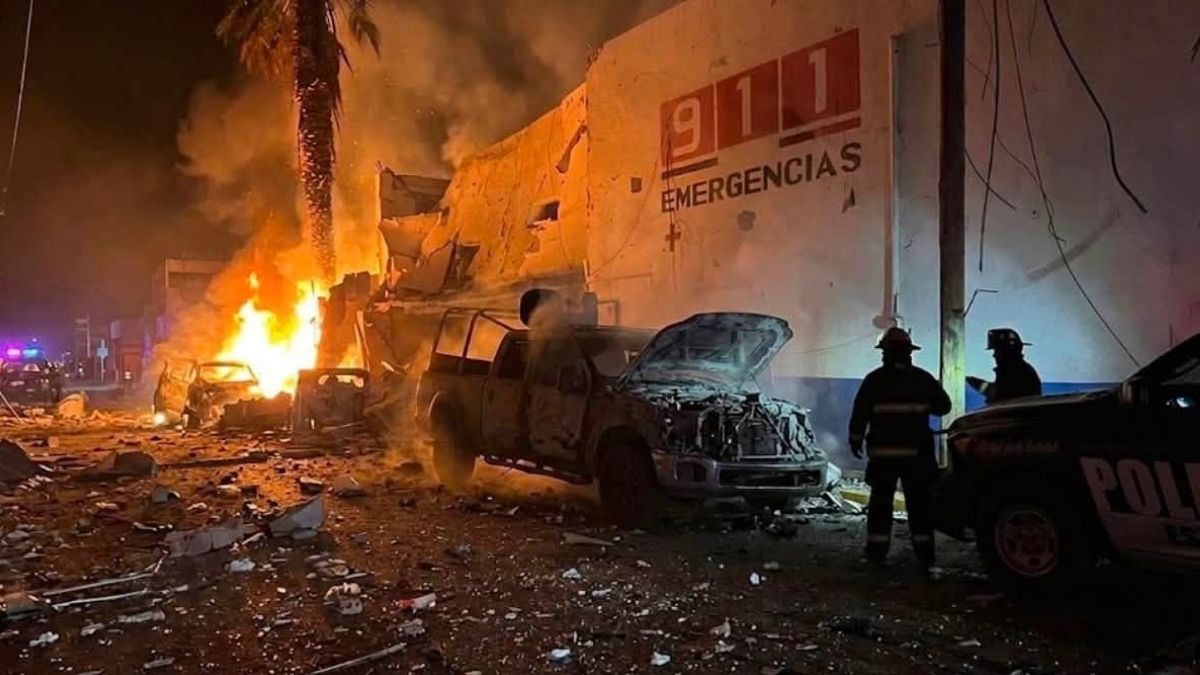 Ataque a comandancia de Seguridad Pública Municipal de Ojocaliente, Zacatecas. | Foto Cuartoscuro