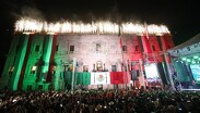 Al interior del Palacio de Gobierno se realiza una cena con integrantes del gabinete y funcionarios del estado y el municipio.
