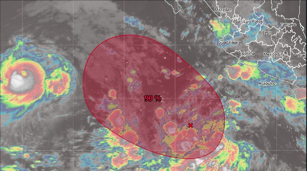 La tormenta se desplaza hacia el noroeste del Océano Pacífico. | Conagua