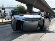 El accidente sucedió la tarde de este martes sobre la avenida Colón, a la altura de la calle Diego de Montemayor.