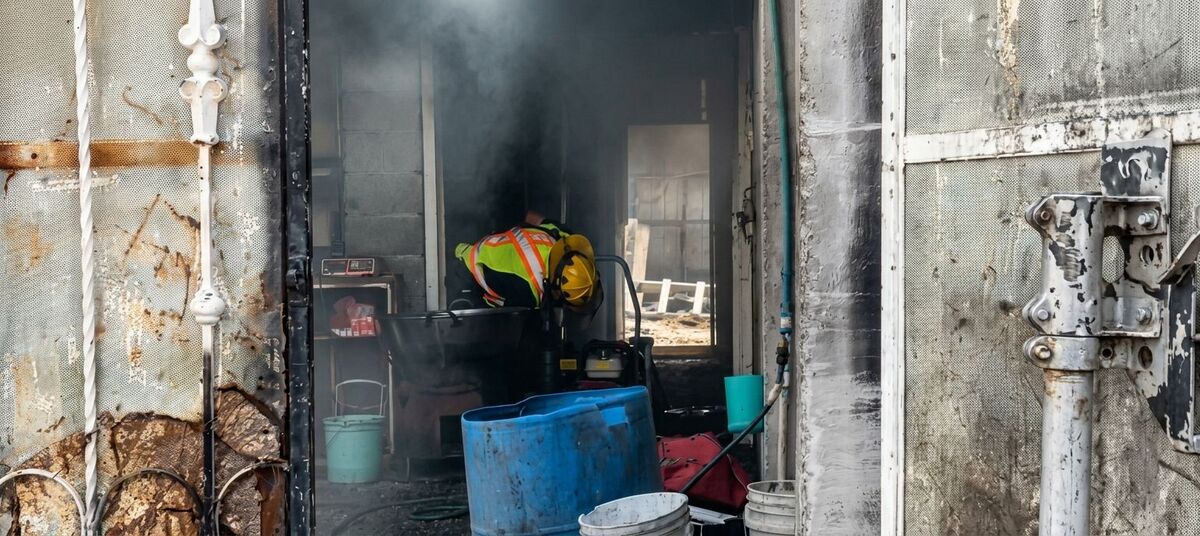 Elementos del Cuerpo de Bomberos acudieron con un camión cisterna y una pipa para controlar las llamas y eliminar riesgos.