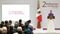Al Segundo Informe de Gobierno de Claudia Sheinbaum fueron invitados un total de 300 personas.