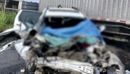 Producto del choque, el portabebé salió expulsado y fue hallado a un costado de la carretera |